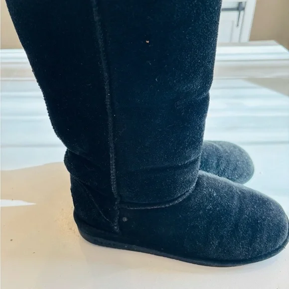 BearPaw Black Suede Winter Boots size 9 - Picture 9 of 12